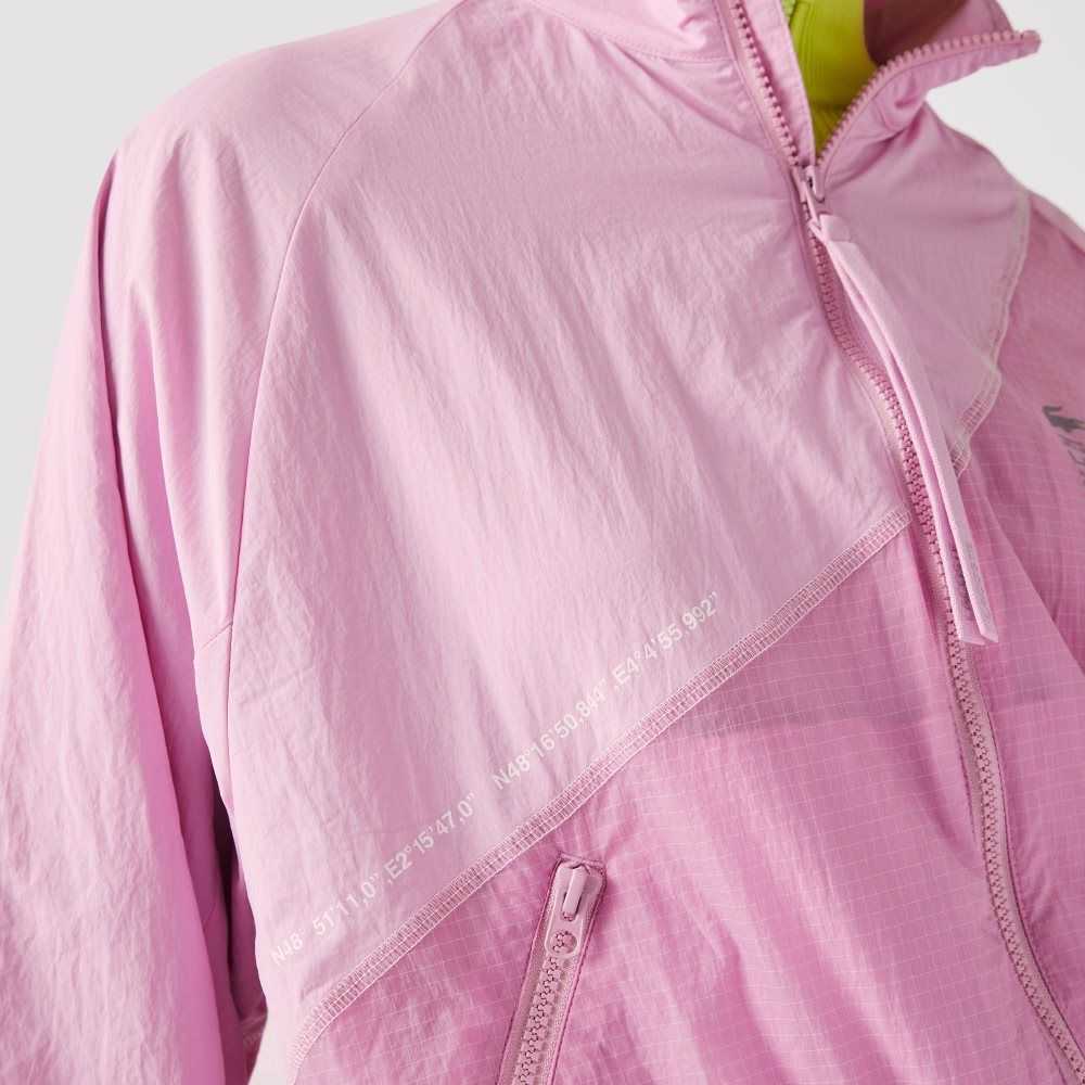 Pink Lacoste Mesh Lined Nylon Jacket | RXCFVN-201