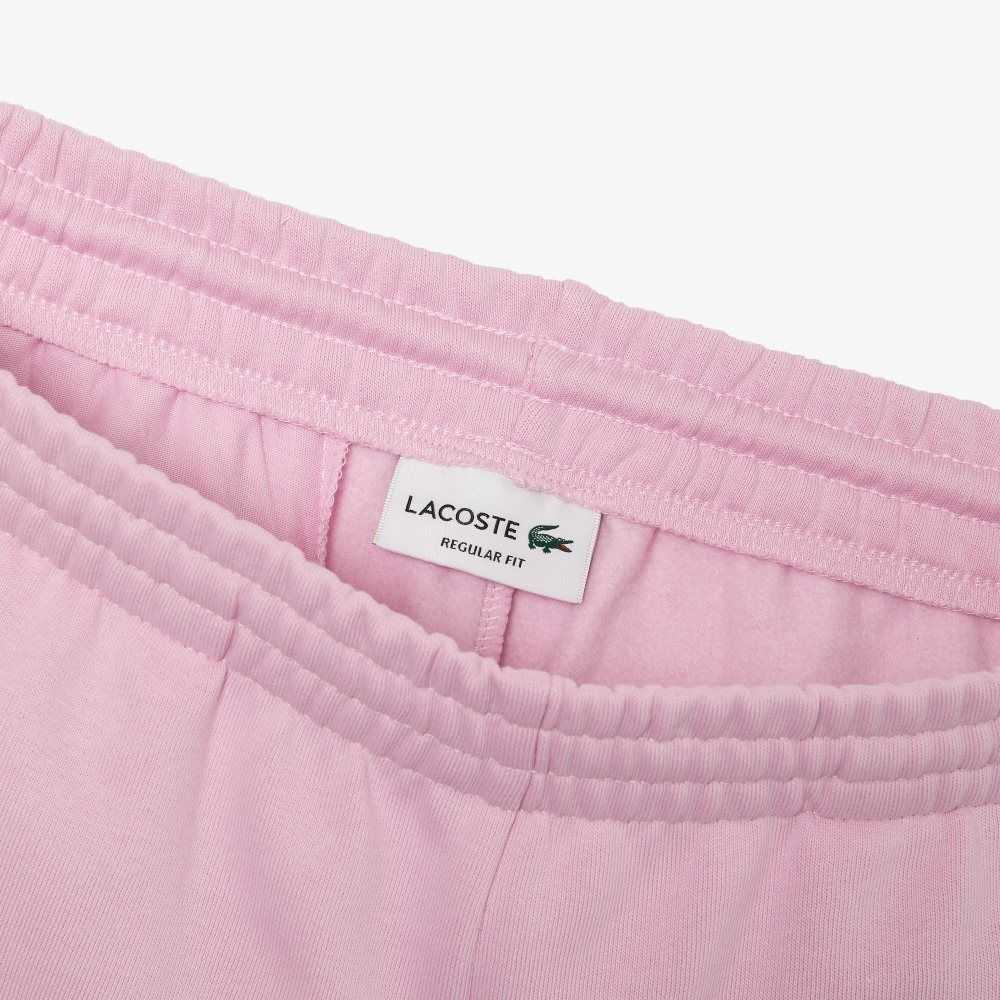 Pink Lacoste Organic Brushed Cotton Fleece Shorts | MAJIBE-721