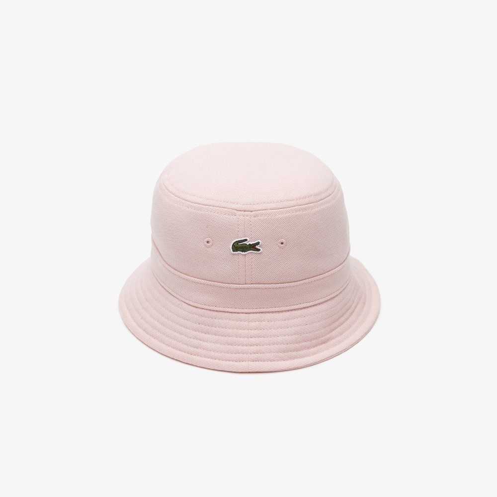 Pink Lacoste Organic Cotton Bucket Hat | MOFPVD-439