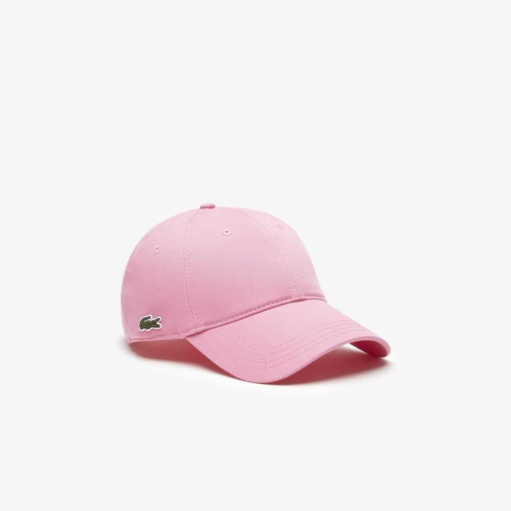 Pink Lacoste Organic Cotton Twill Cap | EGVJZF-560