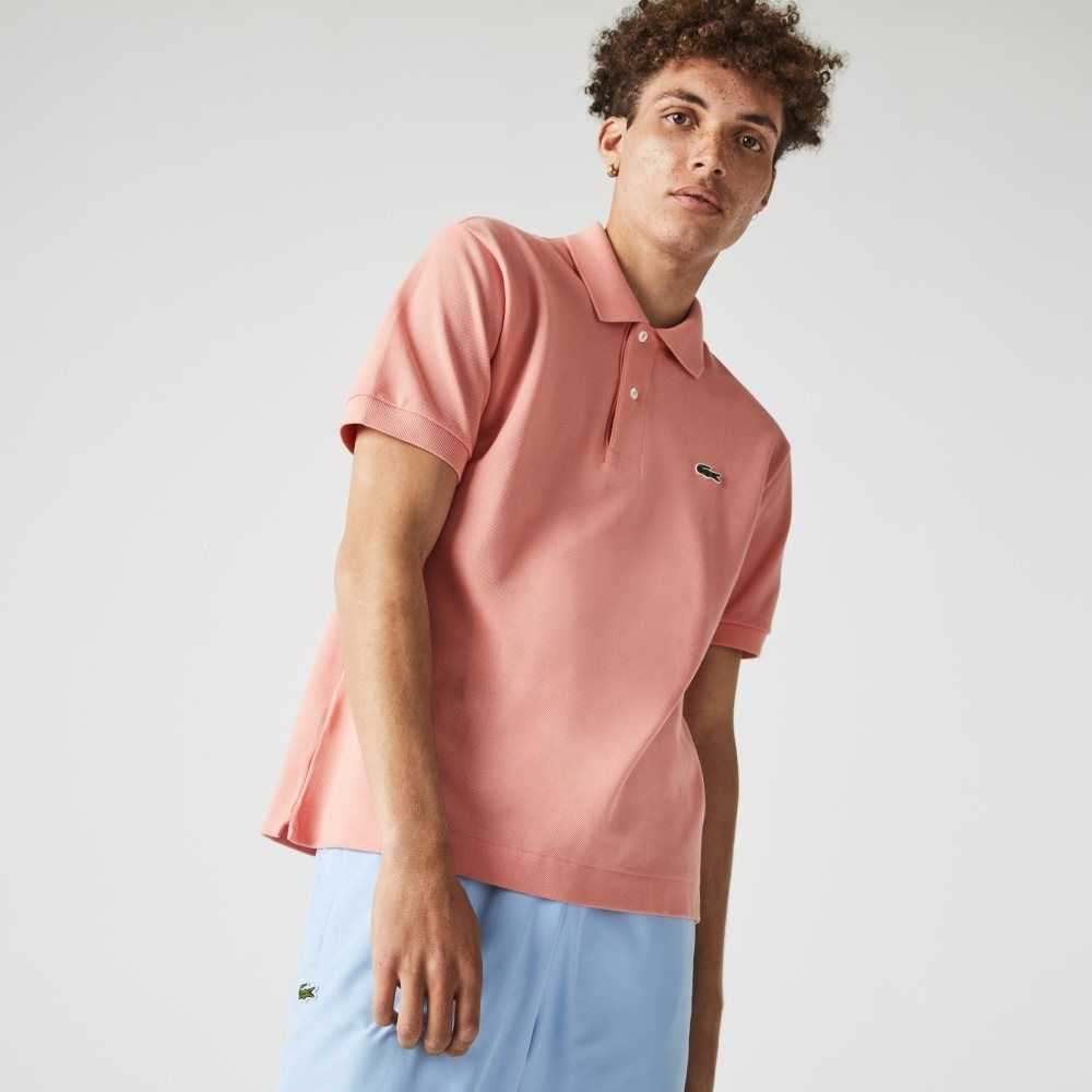 Pink Lacoste Original L.12.12 petit pique cotton Polo | PEGKYN-814