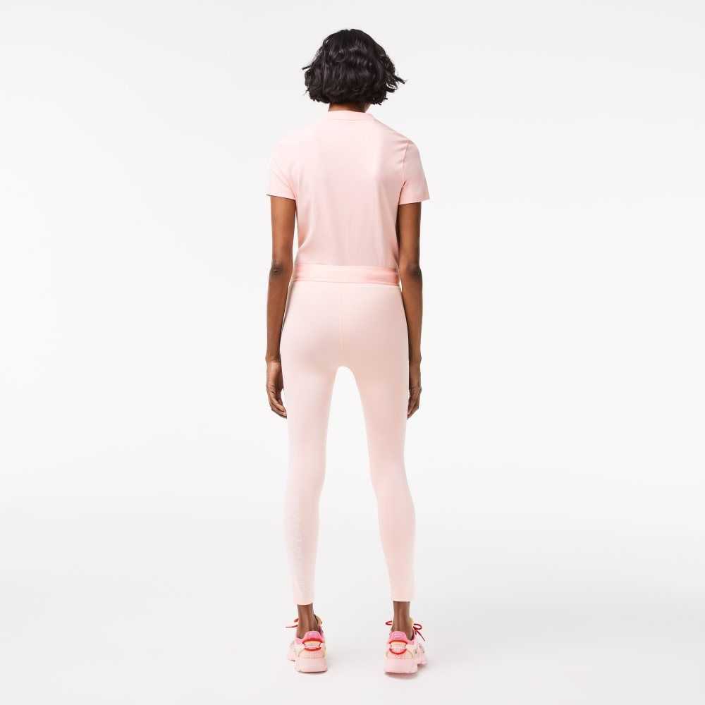 Pink Lacoste SPORT 7/8 Length Recycled Polyester Leggings | IRZGTE-065