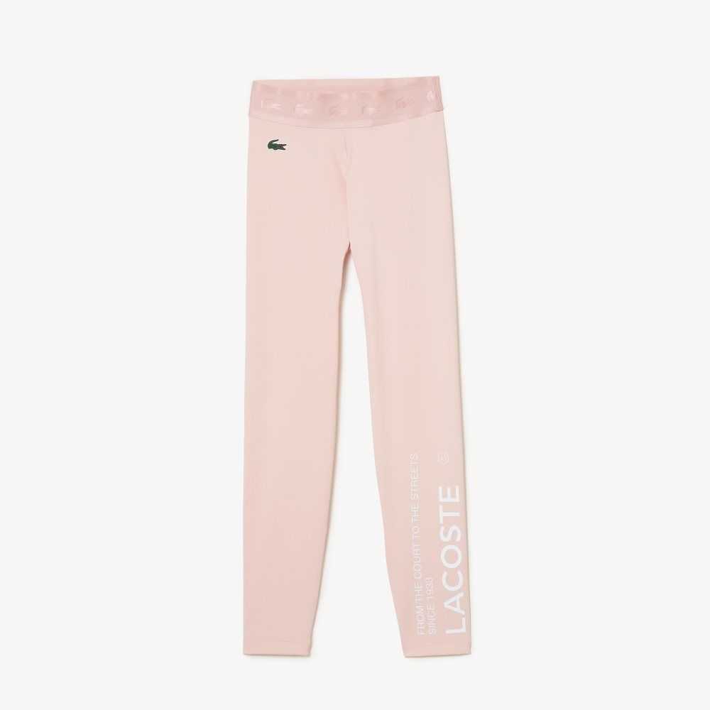 Pink Lacoste SPORT 7/8 Length Recycled Polyester Leggings | IRZGTE-065