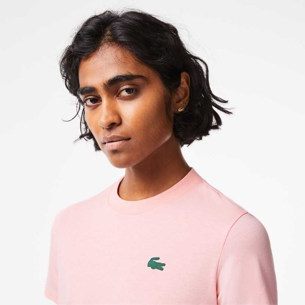 Pink Lacoste SPORT Organic Cotton Jersey T-Shirt | XQSCWF-789