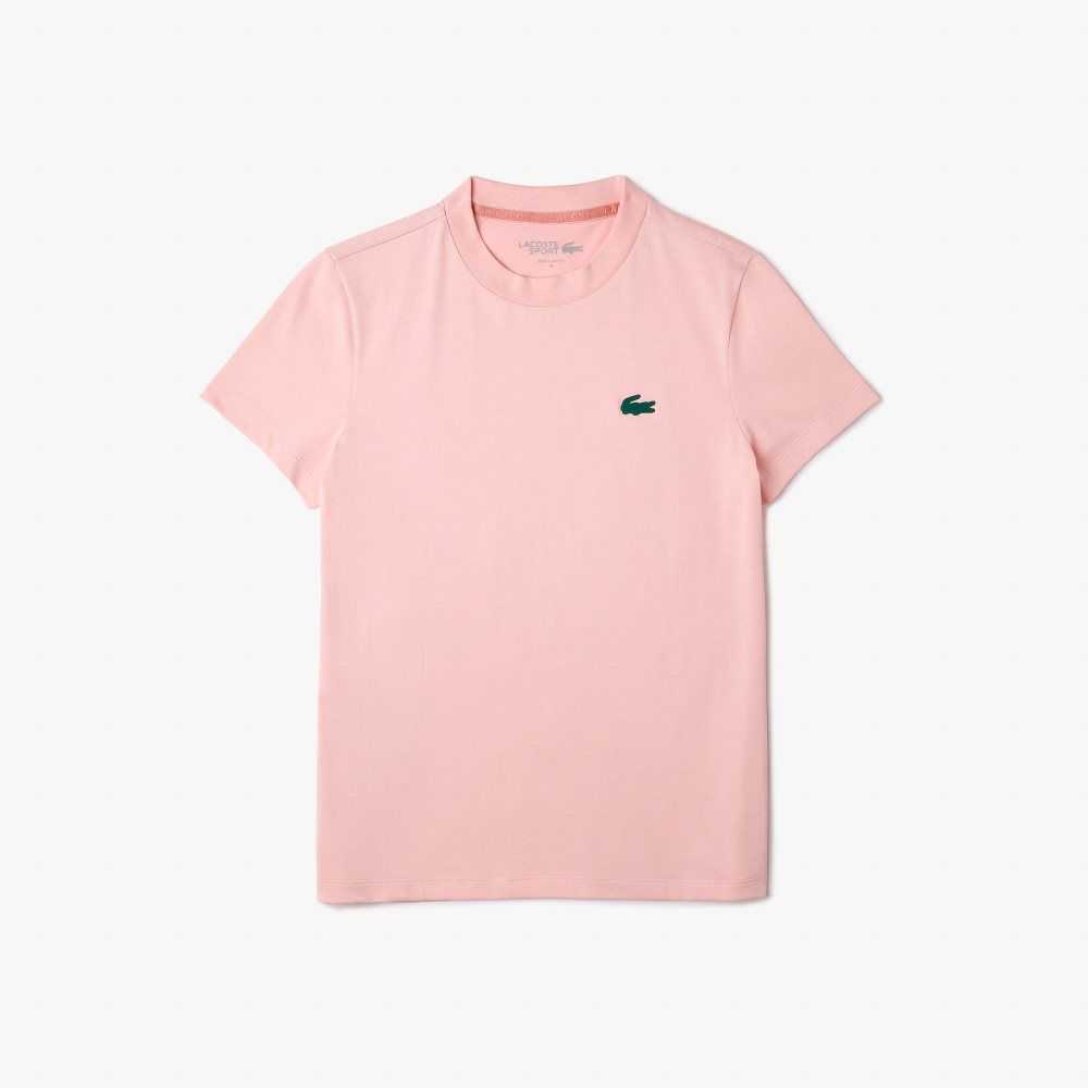 Pink Lacoste SPORT Organic Cotton Jersey T-Shirt | XQSCWF-789