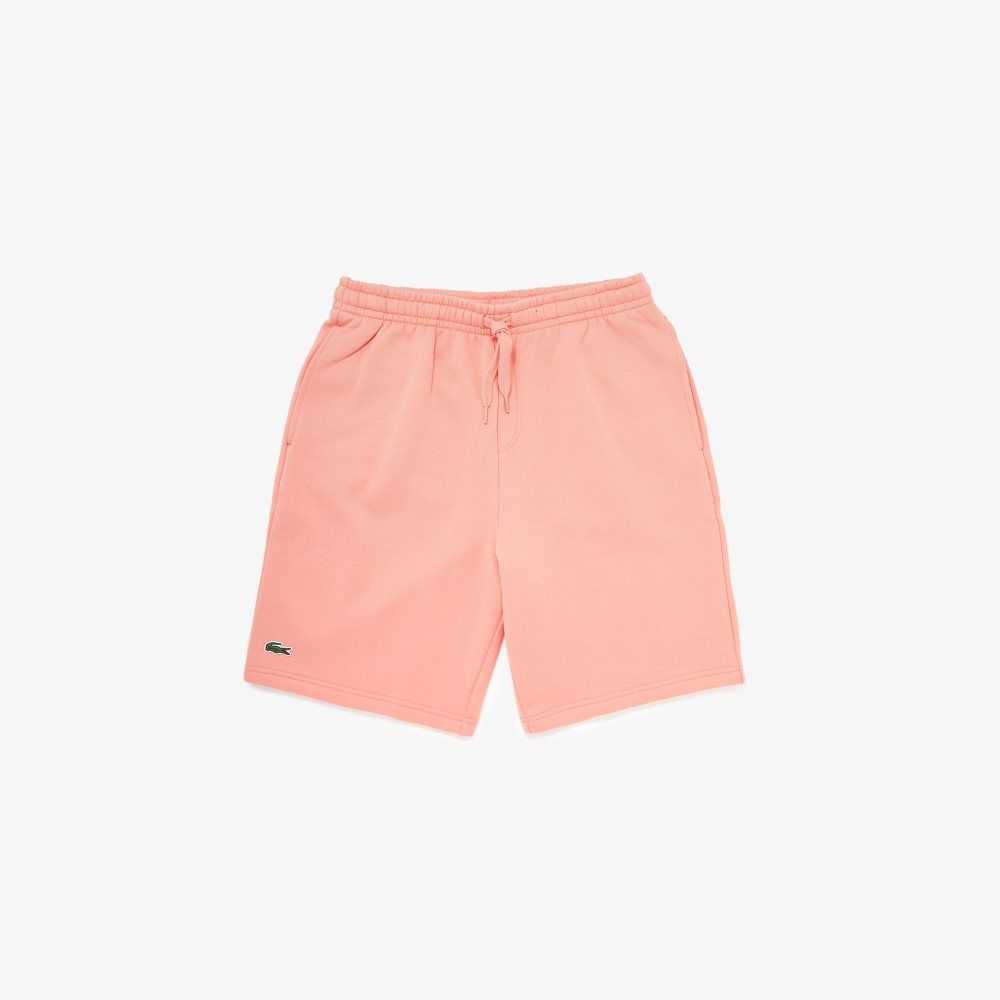 Pink Lacoste SPORT Tennis Fleece Shorts | MDKBHY-075