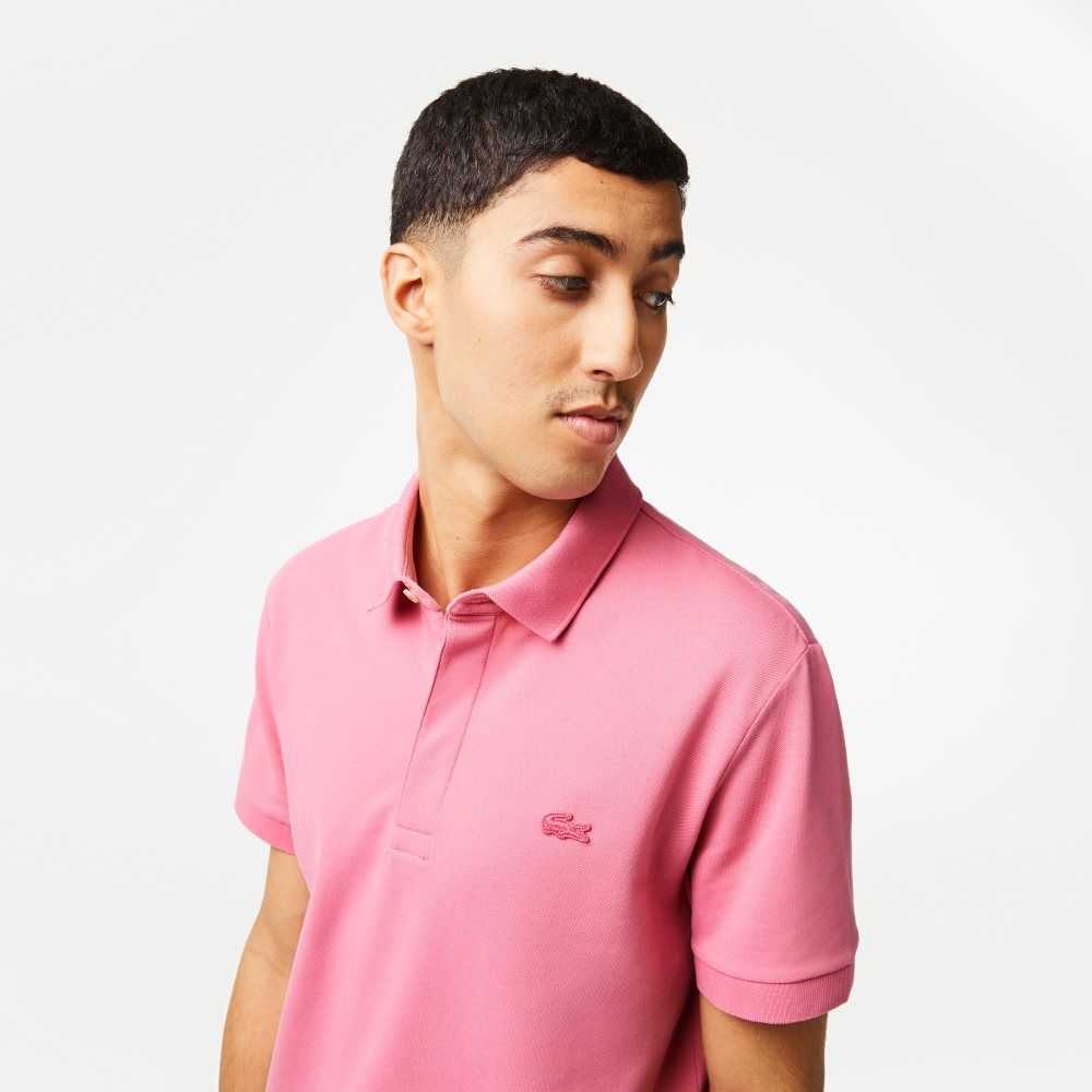 Pink Lacoste Smart Paris Polo Stretch Cotton | KNRWFA-291