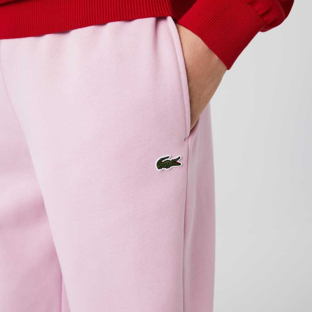 Pink Lacoste Tapered Fit Fleece Trackpants | TKCFGD-418