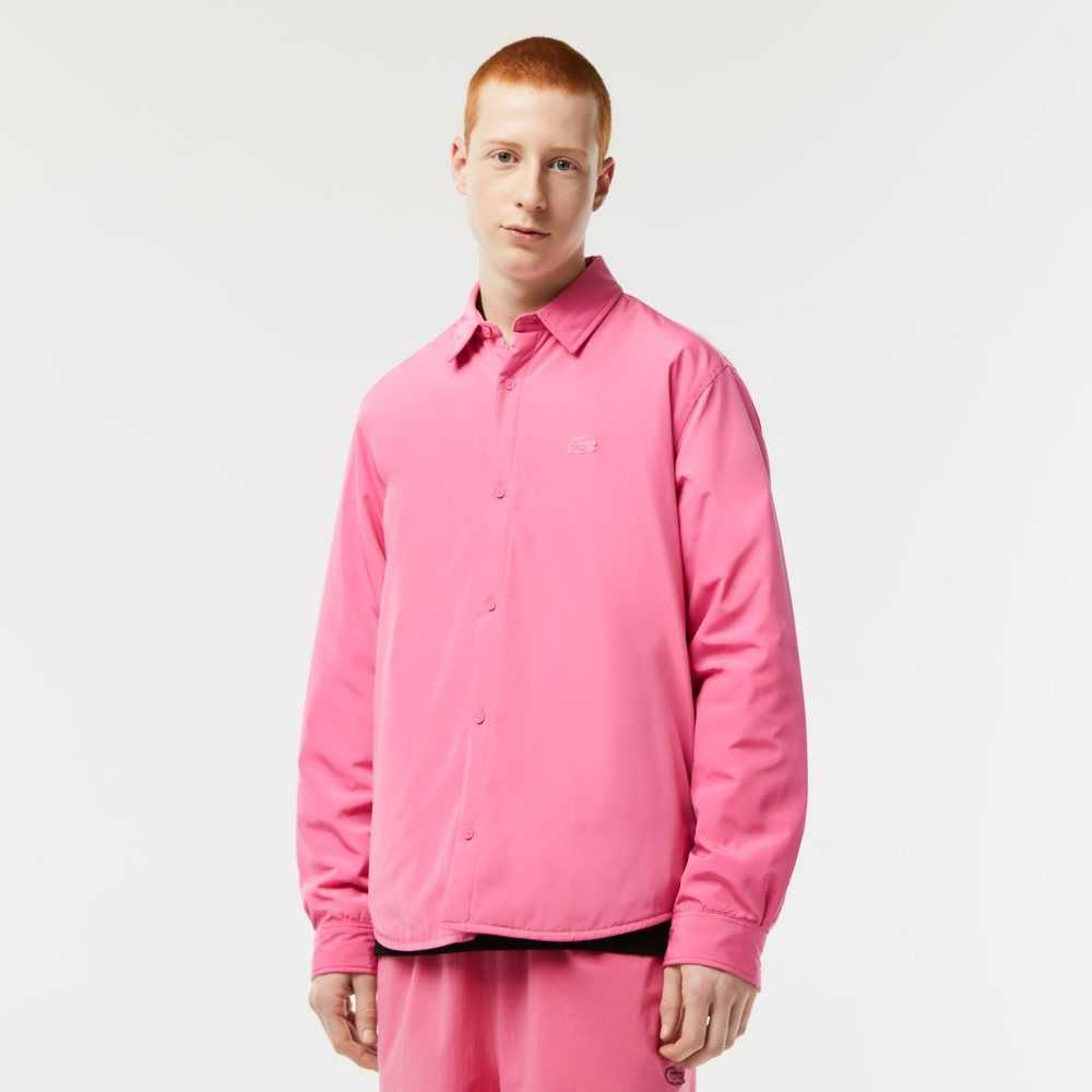 Pink Lacoste Water Repellent Overshirt | YGXPSU-987