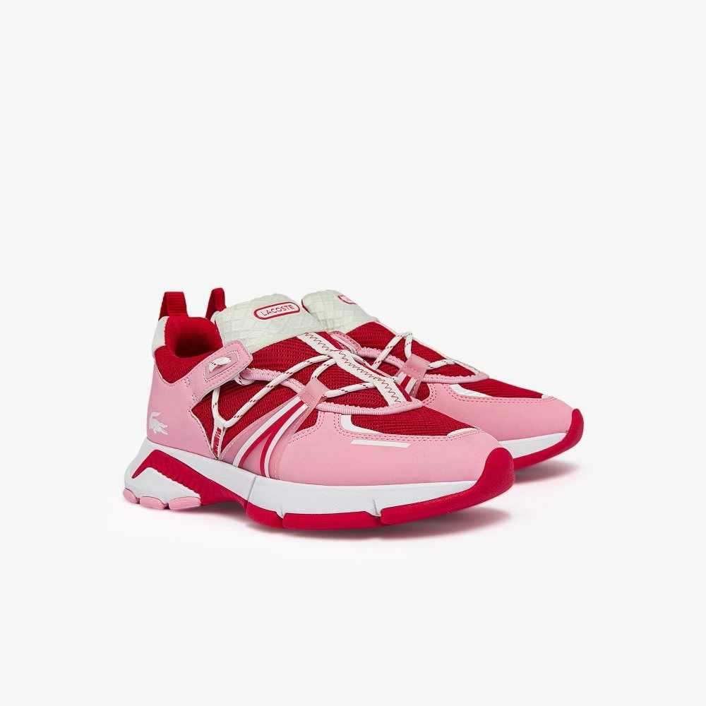 Pink/White Lacoste L003 Colorblock Sneakers | AXCHSD-053