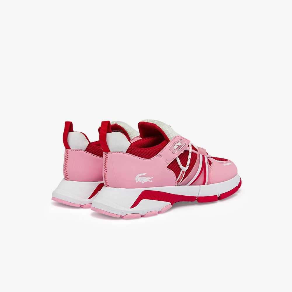 Pink/White Lacoste L003 Colorblock Sneakers | AXCHSD-053