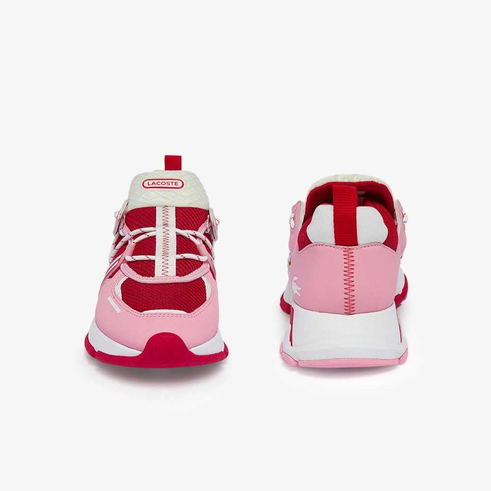 Pink/White Lacoste L003 Colorblock Sneakers | AXCHSD-053