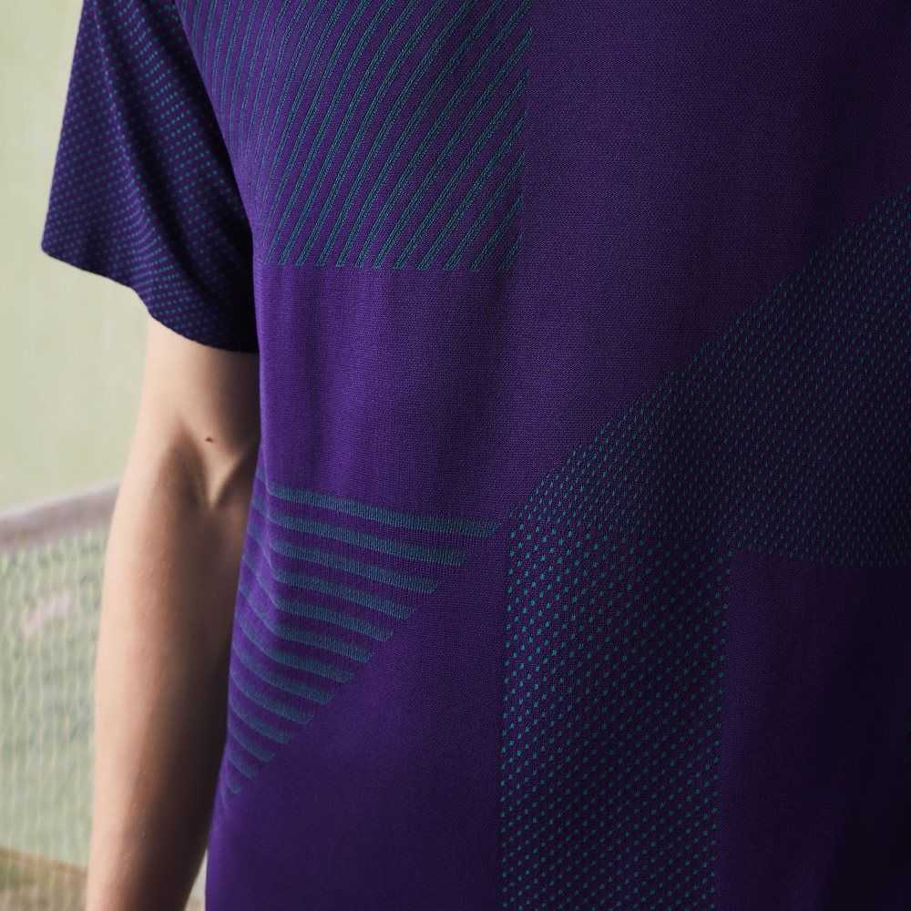 Purple / Green Lacoste SPORT Slim Fit Seamless Tennis Polo | QDEVJA-147