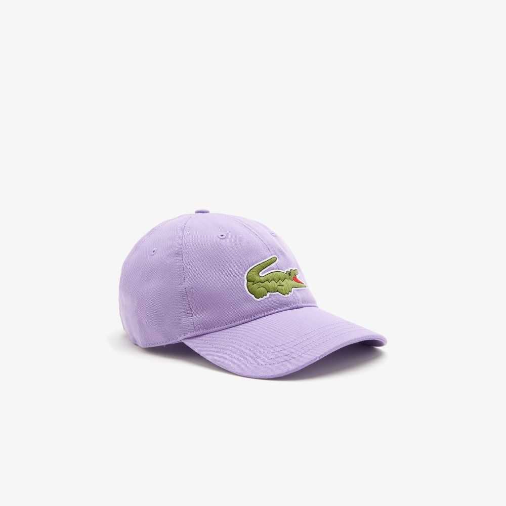 Purple Lacoste Adjustable Organic Cotton Twill Cap | DWATXC-327