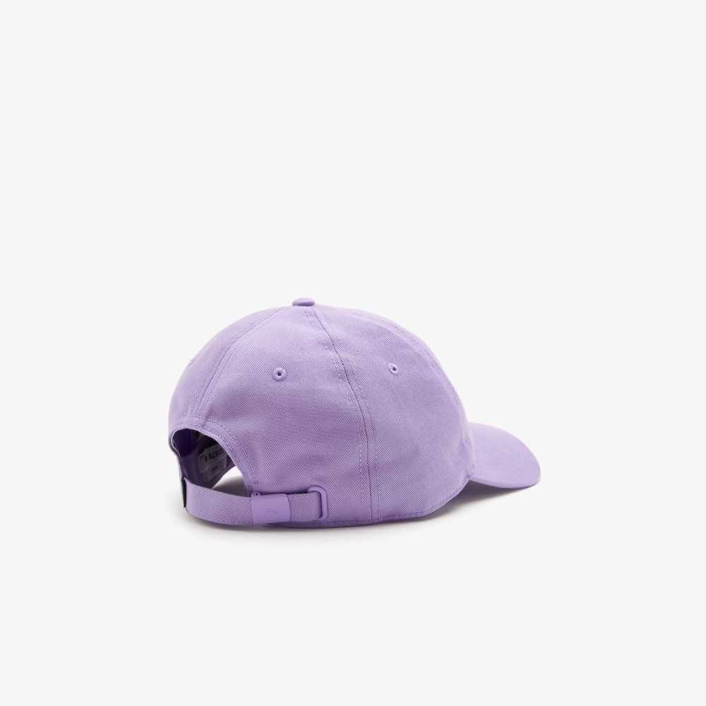 Purple Lacoste Adjustable Organic Cotton Twill Cap | DWATXC-327