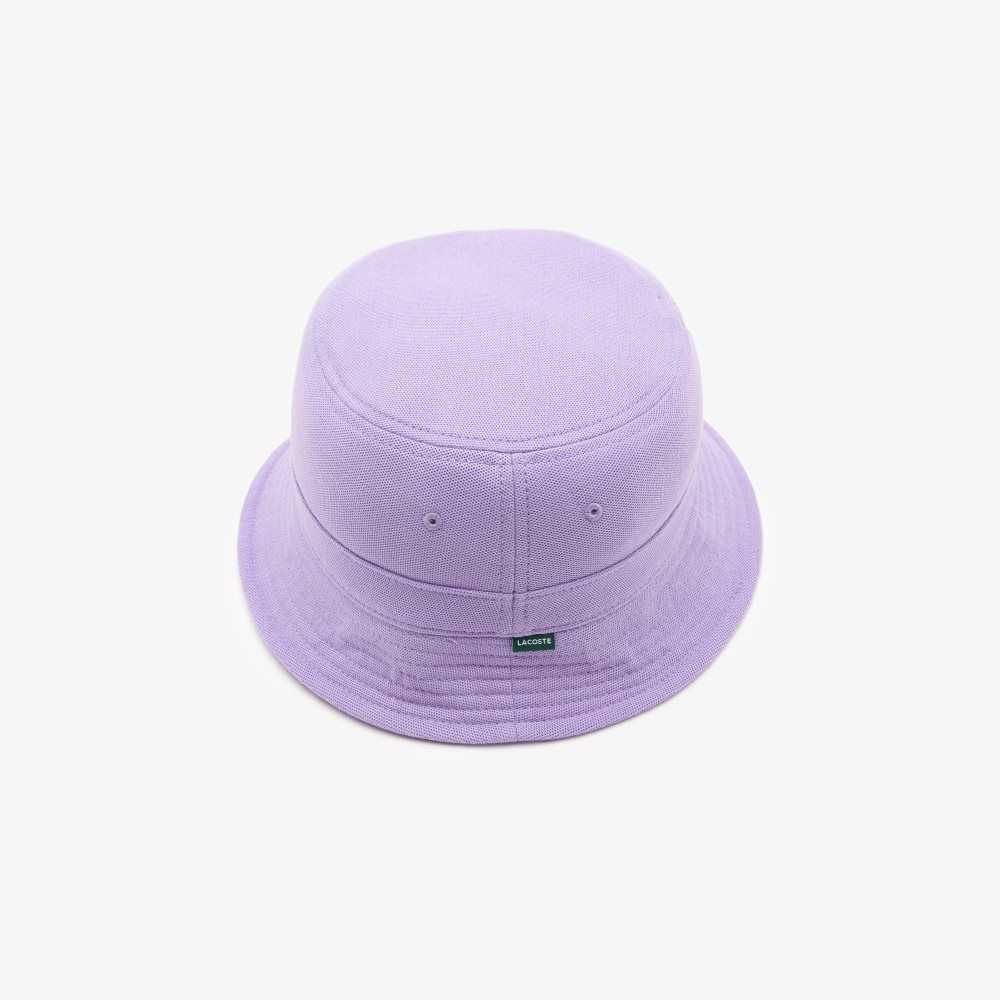 Purple Lacoste Organic Cotton Bucket Hat | OXQGYT-518