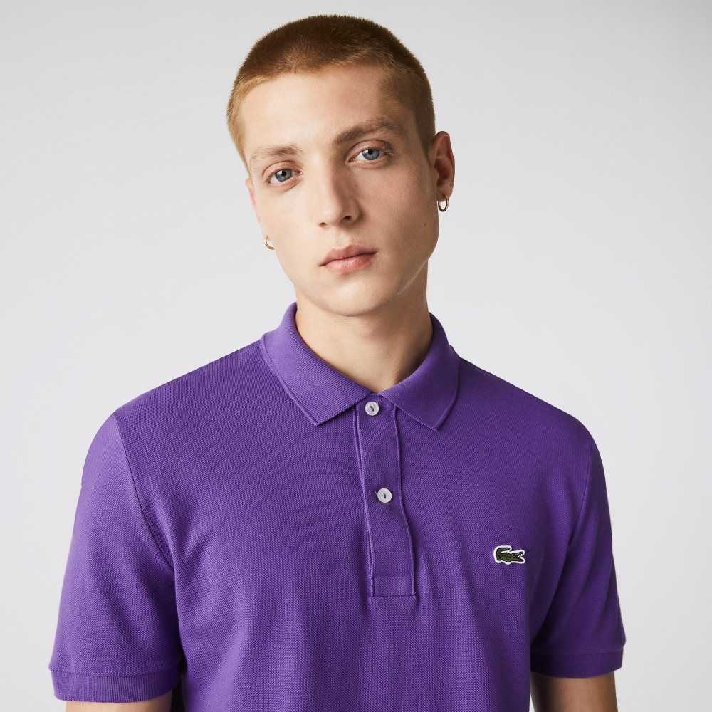 Purple Lacoste Original L.12.12 Slim Fit Petit Pique Cotton Polo | ZJSRVY-792