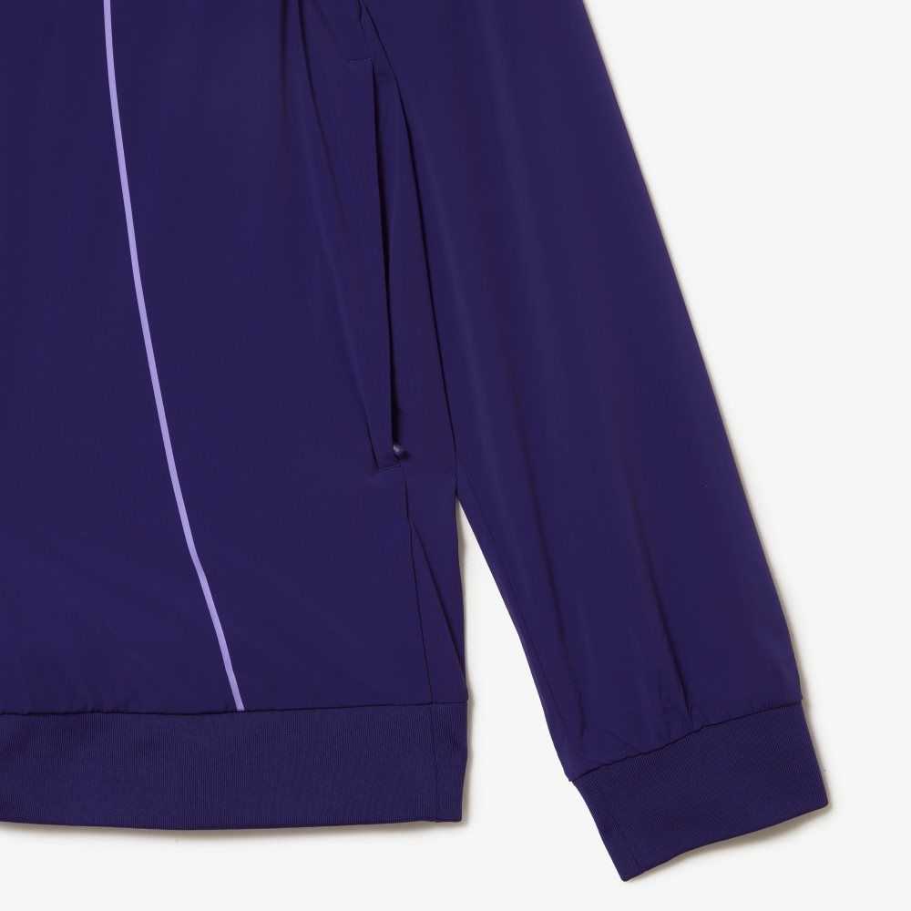 Purple Lacoste SPORT x Novak Djokovic Ceremony Jacket | IKDGLV-291