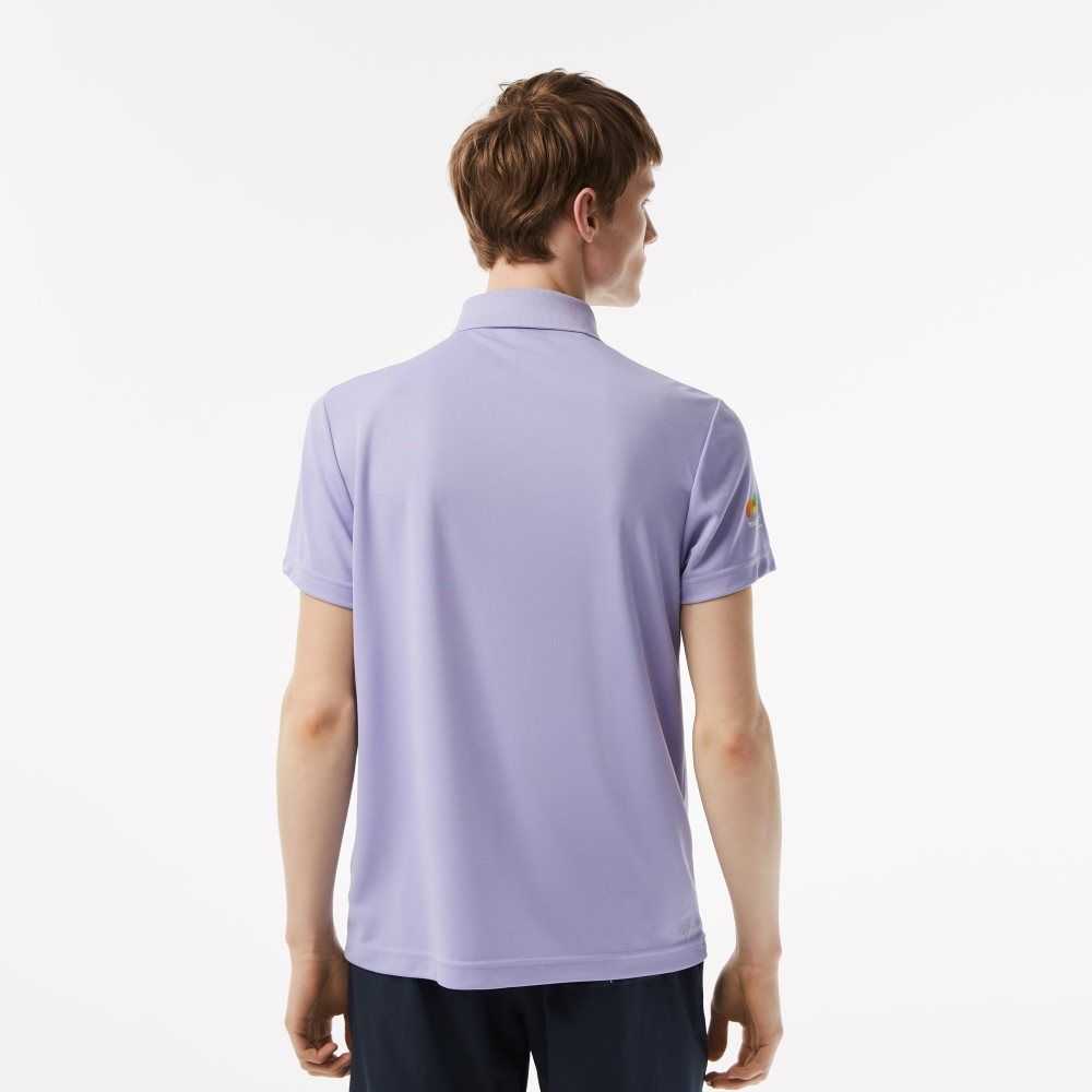 Purple Lacoste Sport Miami Open Edition Pique Polo | EZODKR-504