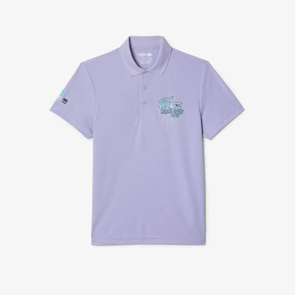 Purple Lacoste Sport Miami Open Edition Pique Polo | EZODKR-504