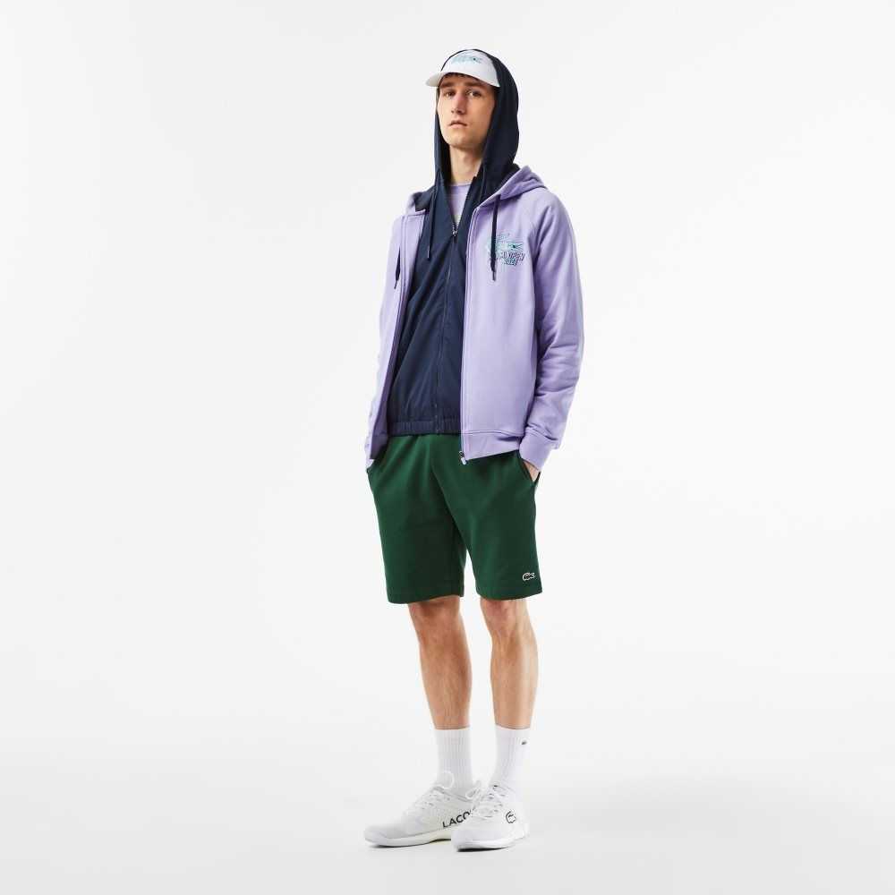 Purple Lacoste Sport Miami Open Edition Hoodie | NAOKJW-637