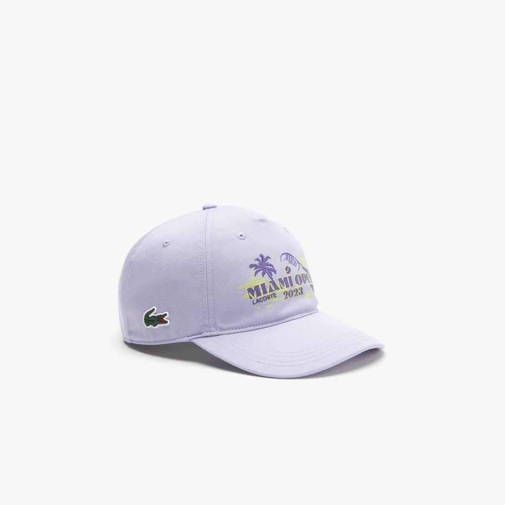 Purple Lacoste Sport Miami Open Edition Twill Cap | RGBSKP-549