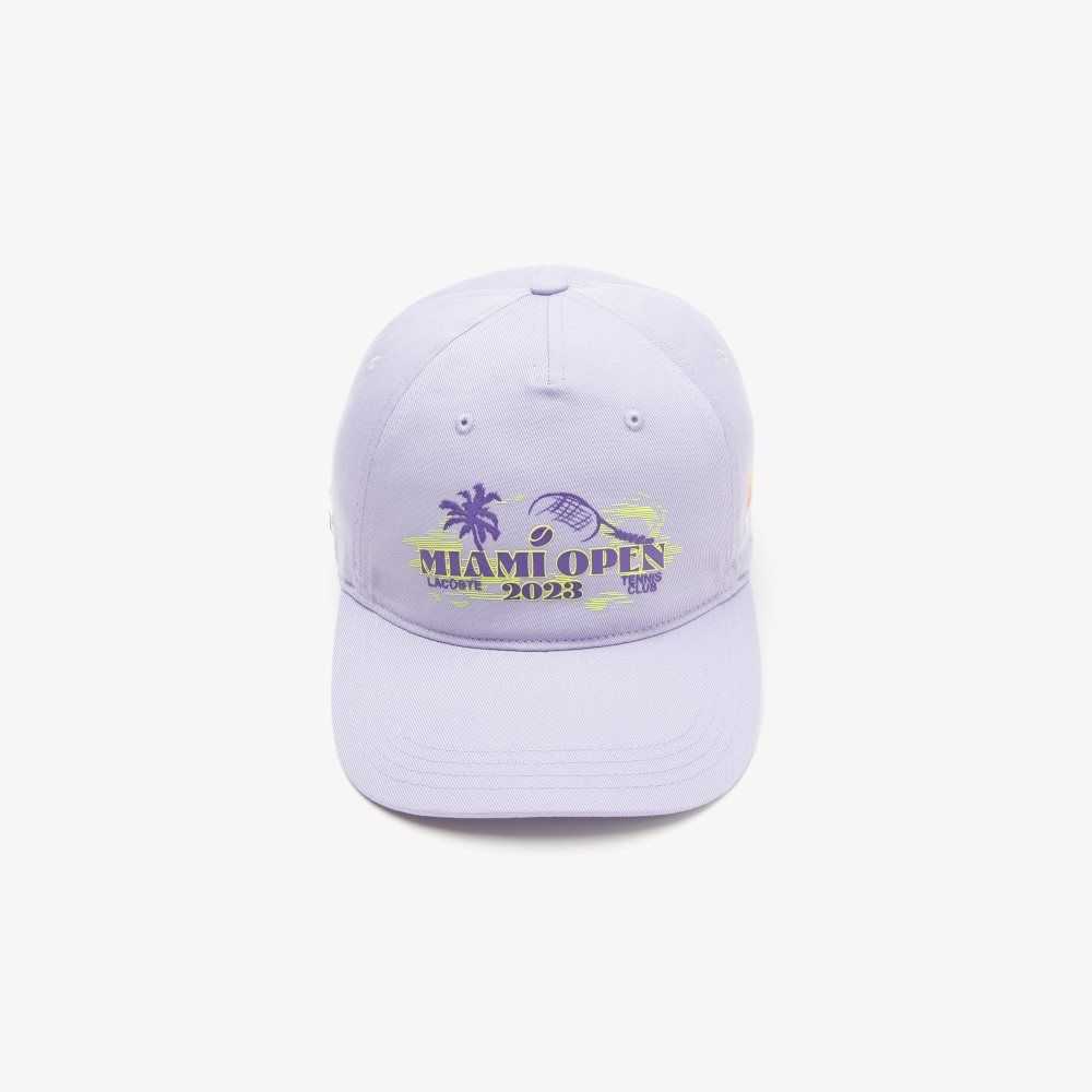 Purple Lacoste Sport Miami Open Edition Twill Cap | RGBSKP-549