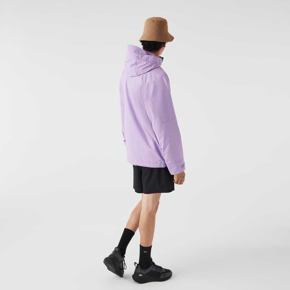 Purple Lacoste Water-Repellent Parka | ZDENCH-920