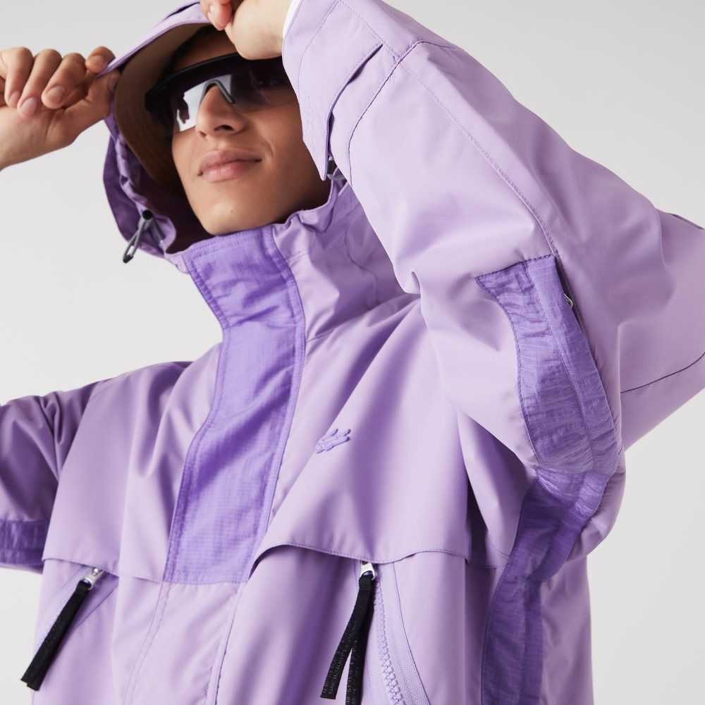 Purple Lacoste Water-Repellent Parka | ZDENCH-920