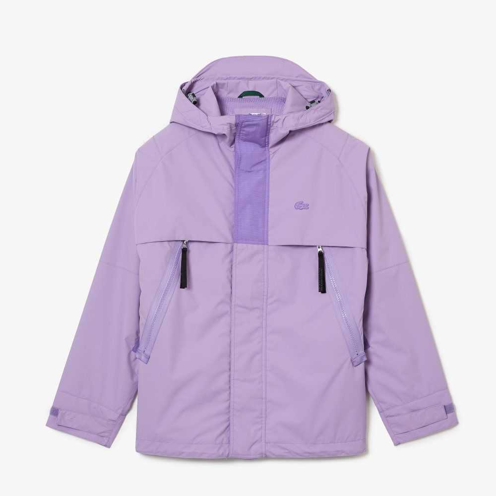 Purple Lacoste Water-Repellent Parka | ZDENCH-920