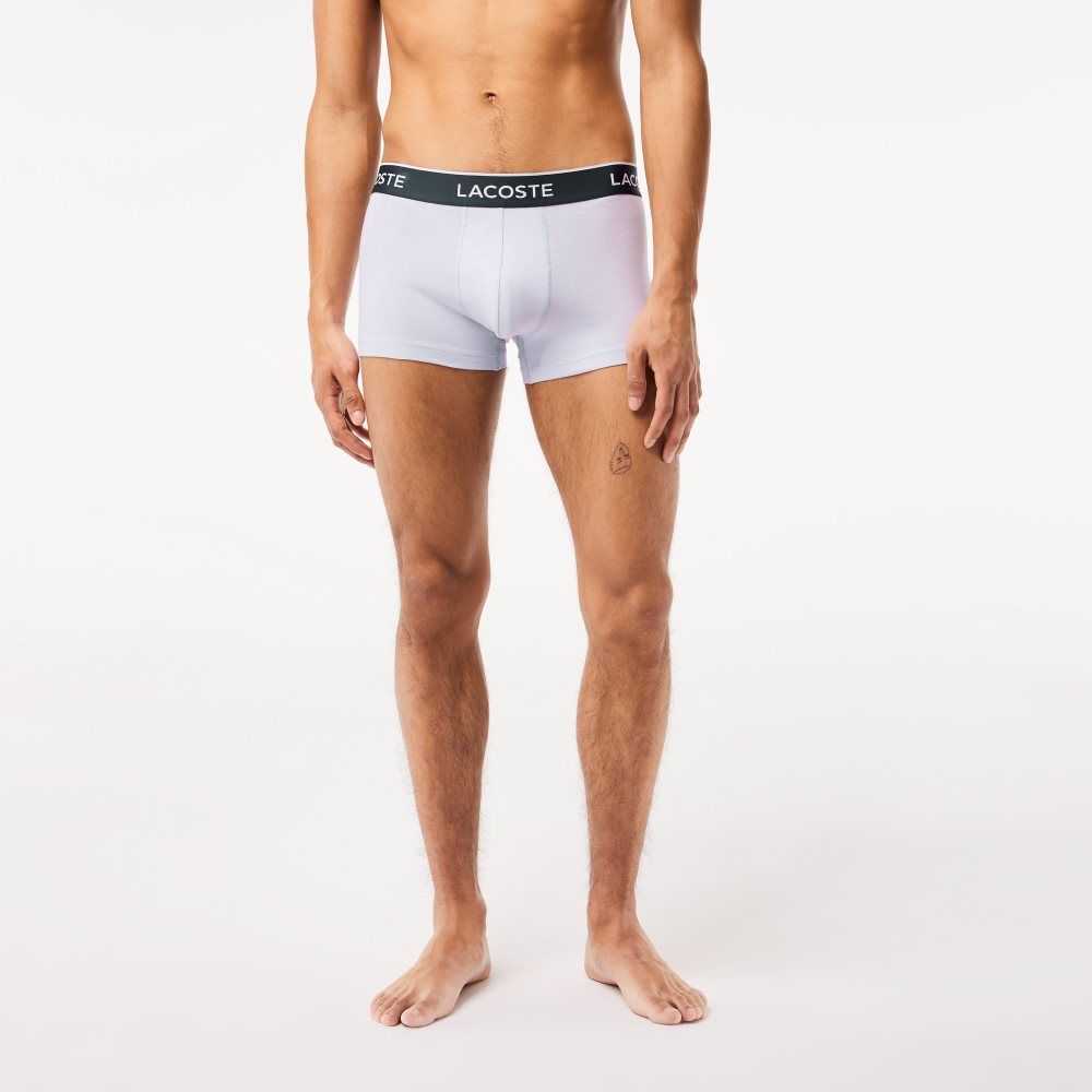 Purple / Navy Blue / Grey Chine Lacoste Casual Boxer Brief 3-Pack | DUKPWN-513