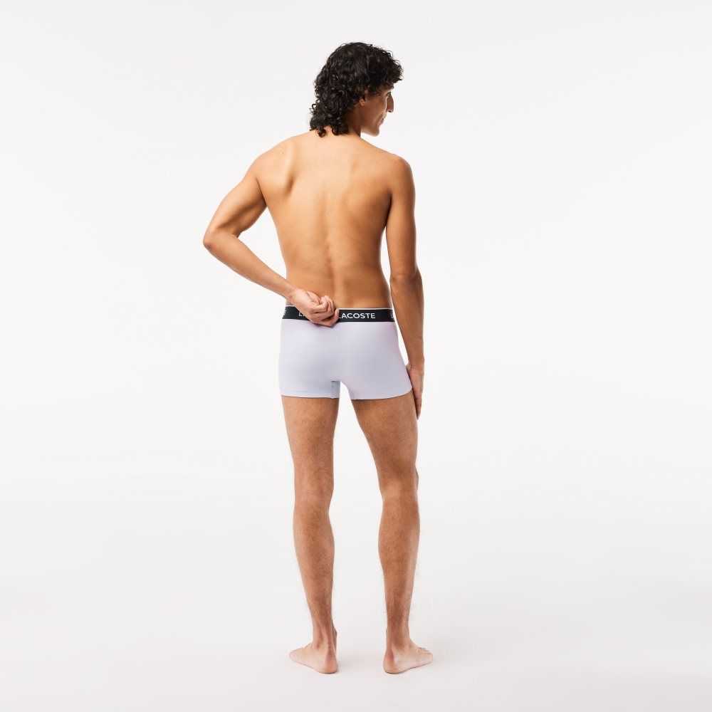 Purple / Navy Blue / Grey Chine Lacoste Casual Boxer Brief 3-Pack | DUKPWN-513