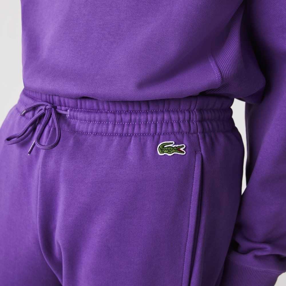 Purple / Yellow / Green Lacoste Branded Colorblock Fleece Jogging Pants | DRYMCS-065