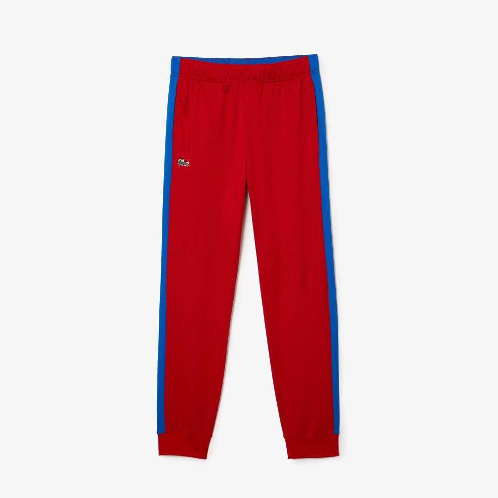 Red / Blue / White Lacoste SPORT Abrasion-Resistant Tennis Trackpants | ZHEQJI-784