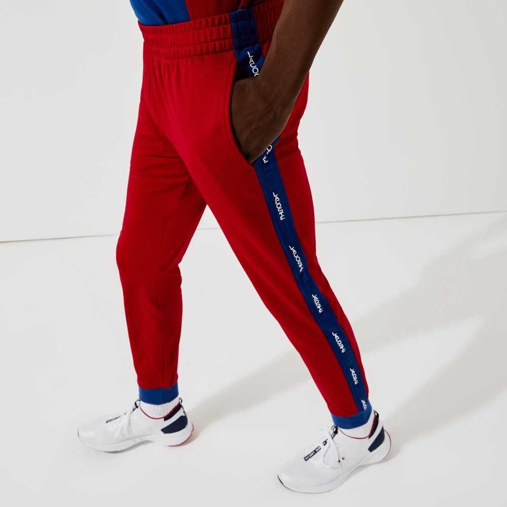 Red / Blue / White Lacoste SPORT Pique Jogging Pants | EODWSJ-023