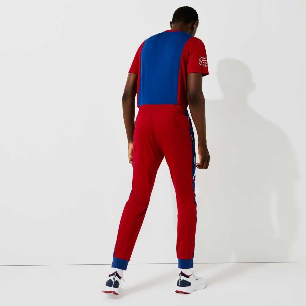 Red / Blue / White Lacoste SPORT Pique Jogging Pants | EODWSJ-023