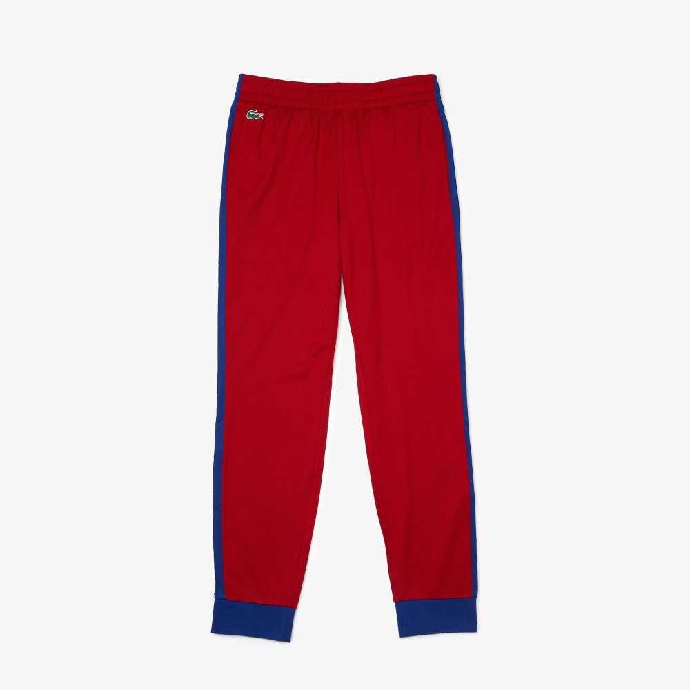 Red / Blue / White Lacoste SPORT Pique Jogging Pants | EODWSJ-023