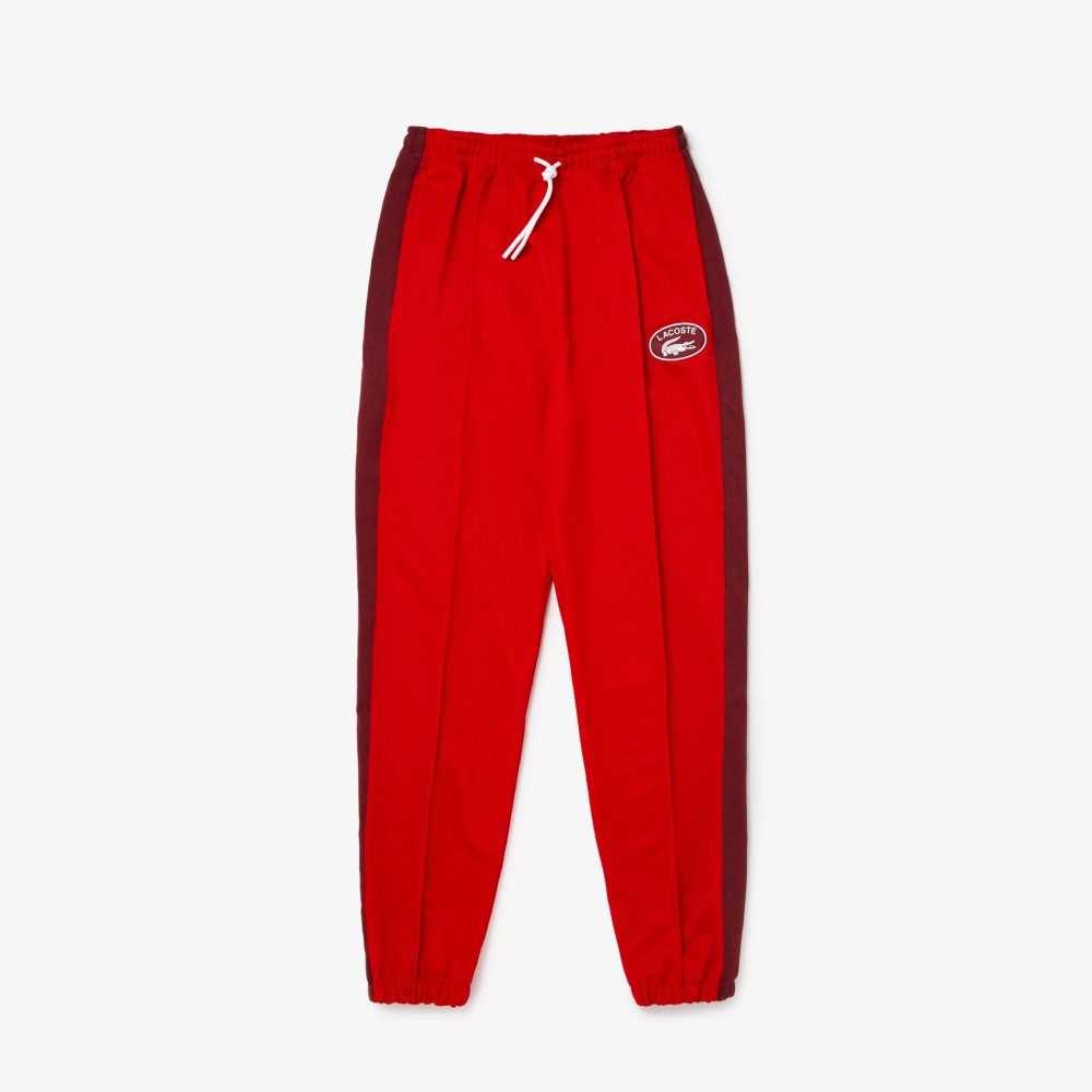 Red Lacoste Mini Pique Trackpants | YDPRAO-647