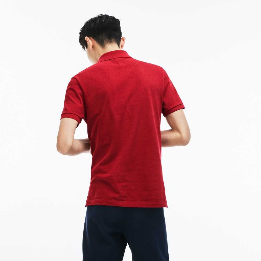 Red Lacoste Original L.12.12 Slim Fit Petit Pique Cotton Polo | VQMTEP-275