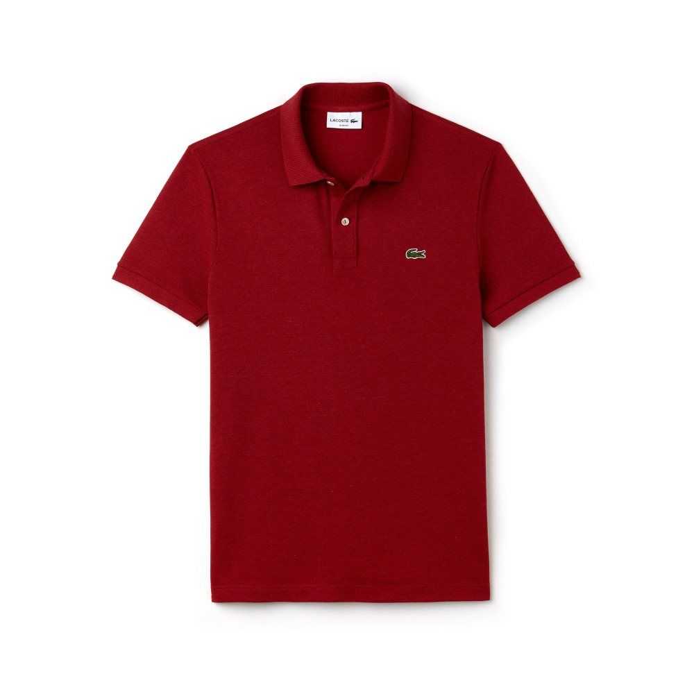 Red Lacoste Original L.12.12 Slim Fit Petit Pique Cotton Polo | VQMTEP-275