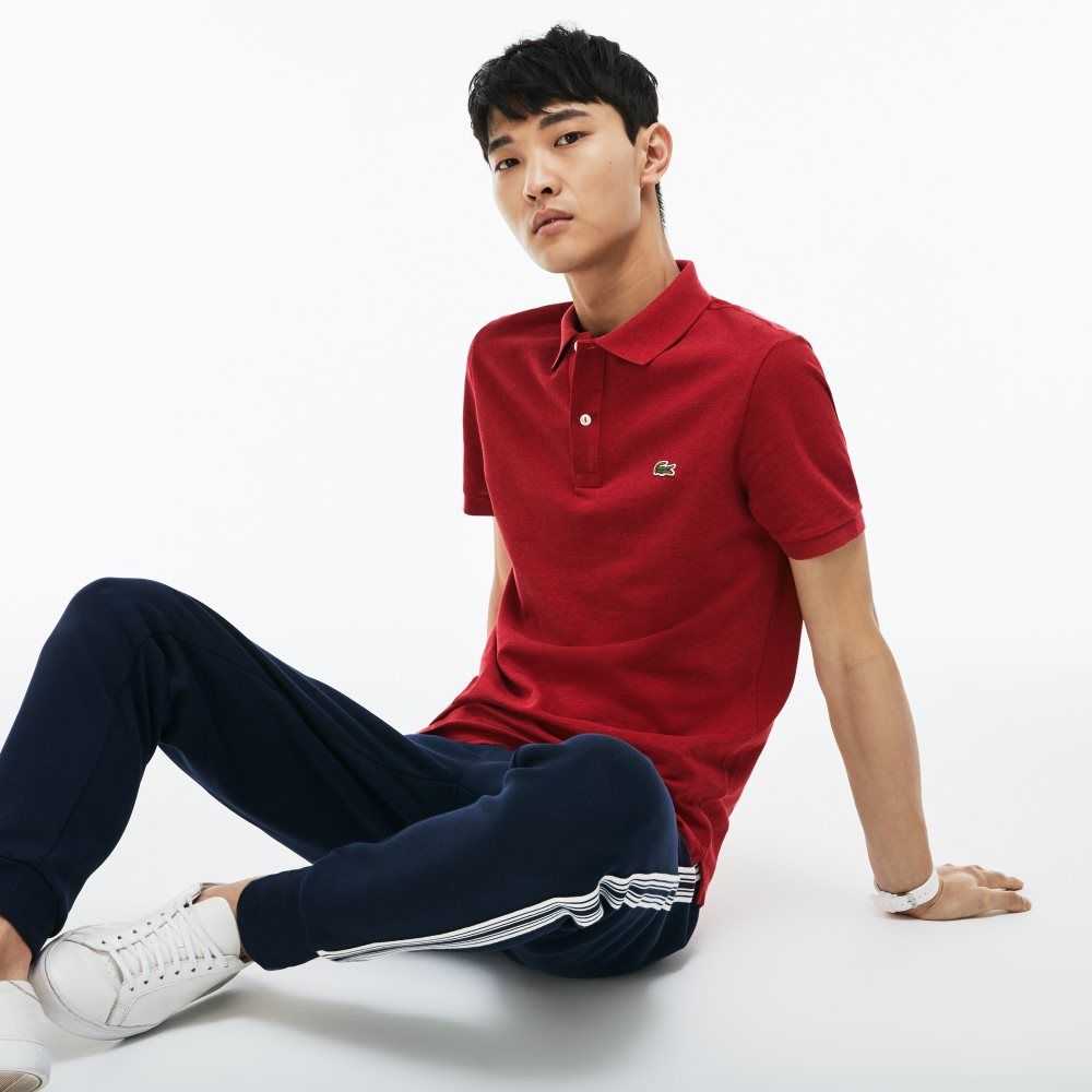 Red Lacoste Original L.12.12 Slim Fit Petit Pique Cotton Polo | VQMTEP-275