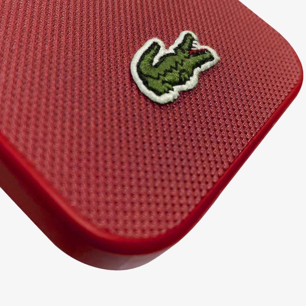 Red Lacoste Petit Pique Effect iPhone 14 Plus Case | CZGXLW-175