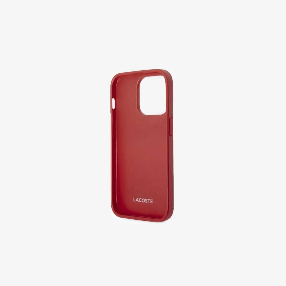 Red Lacoste Petit Pique Effect iPhone 14 Pro Case | UCOMJW-186