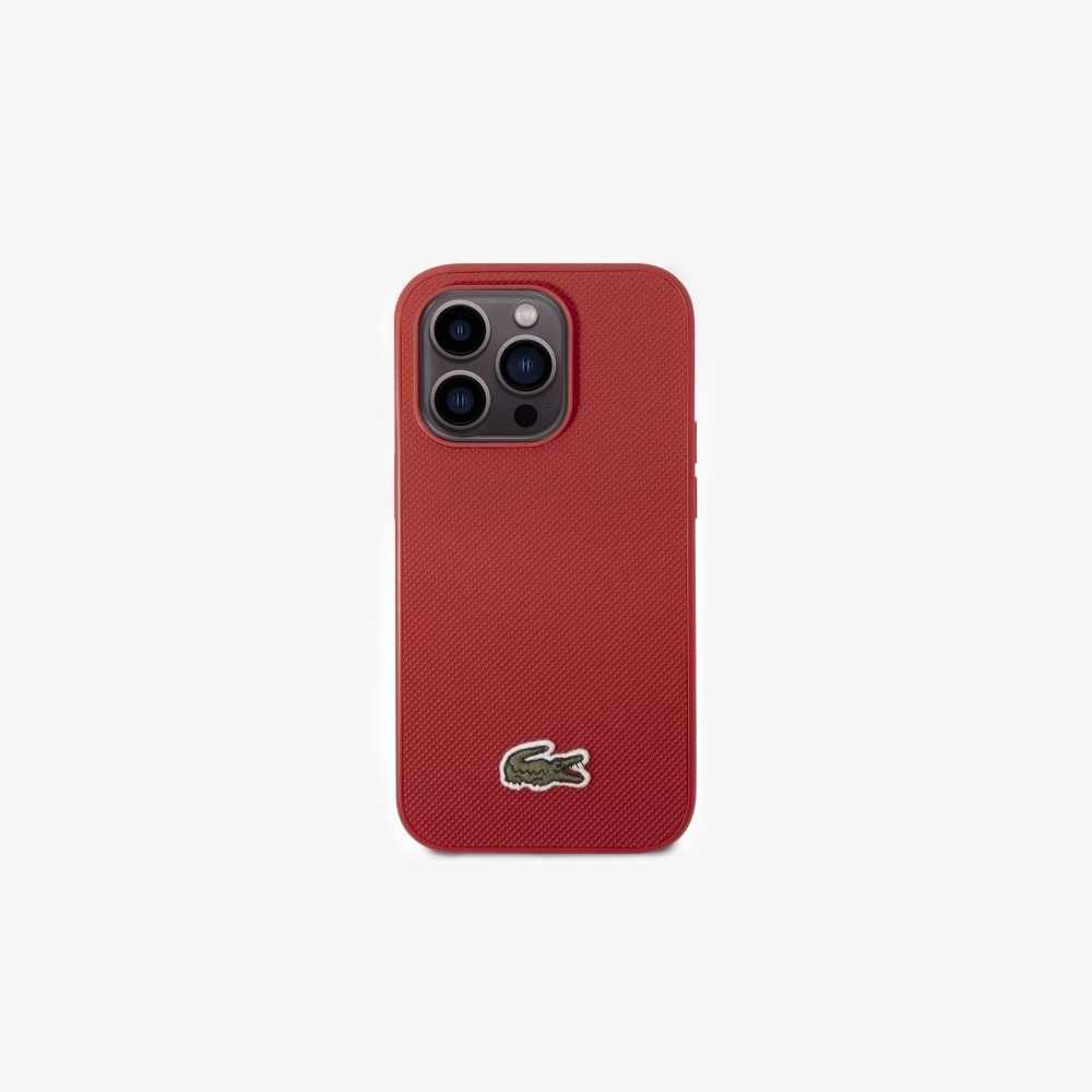 Red Lacoste Petit Pique Effect iPhone 14 Pro Case | UCOMJW-186