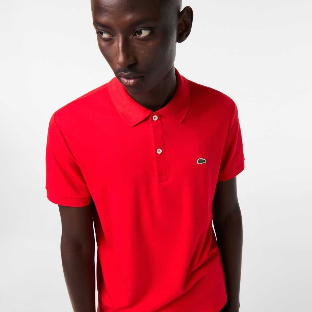 Red Lacoste Regular Fit Ultra Soft Cotton Jersey Polo | XSRWUO-594