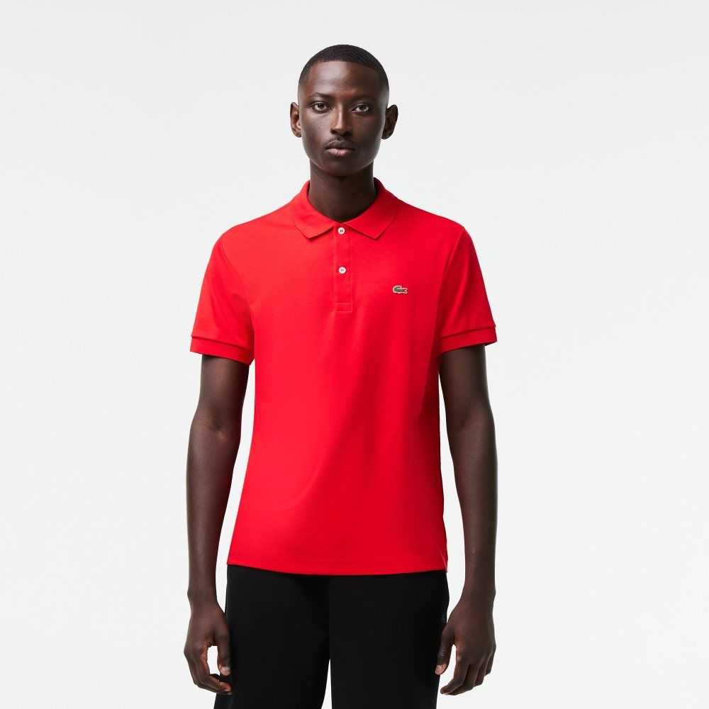 Red Lacoste Regular Fit Ultra Soft Cotton Jersey Polo | XSRWUO-594