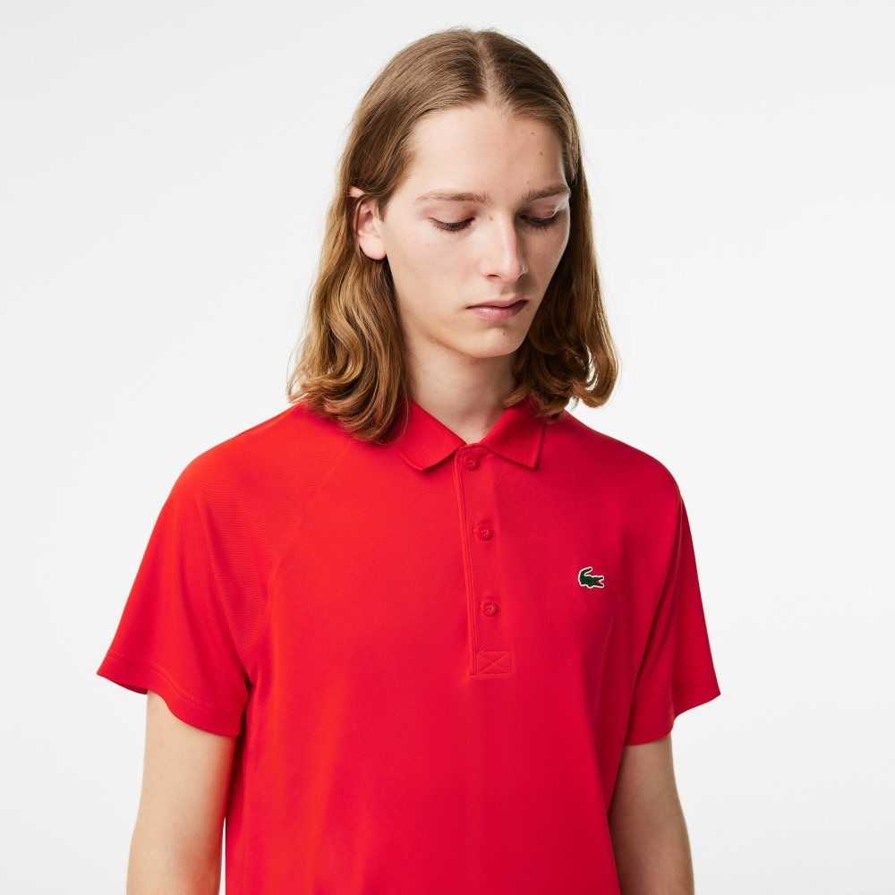 Red Lacoste SPORT Breathable Abrasion-Resistant Interlock Polo | NPEJKF-091