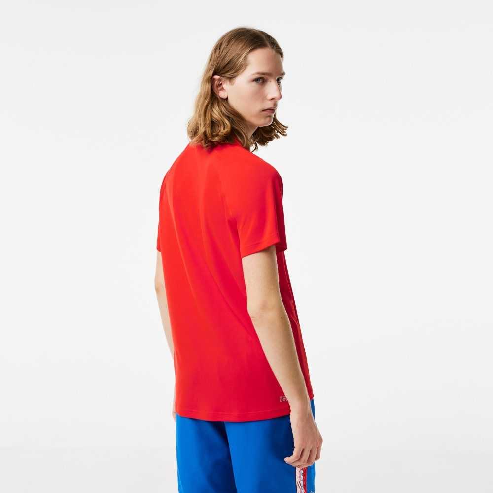 Red Lacoste SPORT Breathable Abrasion-Resistant Interlock Polo | NPEJKF-091