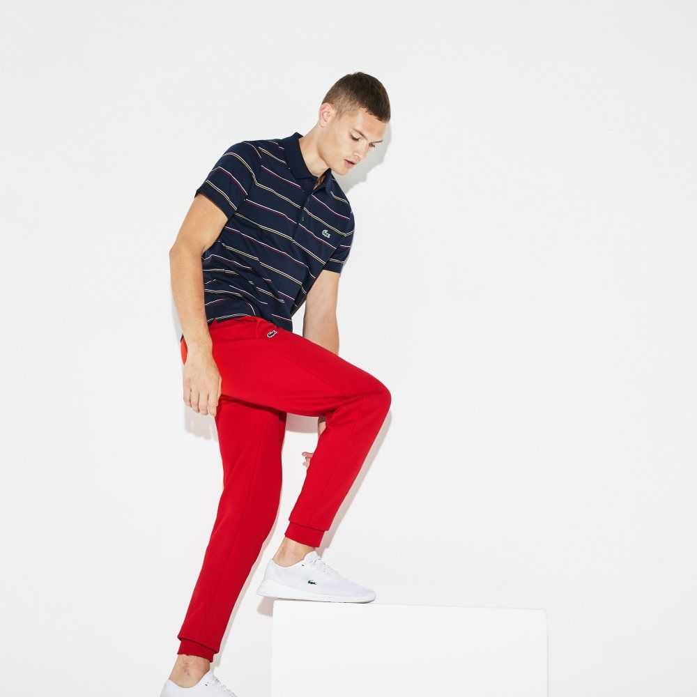 Red Lacoste SPORT Fleece Tennis Sweatpants | FTPGKW-849