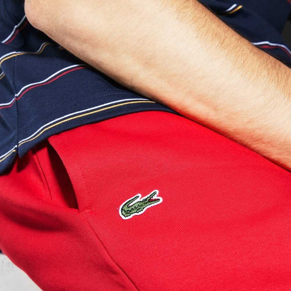 Red Lacoste SPORT Fleece Tennis Sweatpants | FTPGKW-849